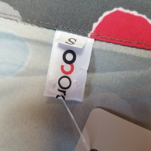 New OC Order Top Plus Women Small Gray Polka Dot Collared Blouse Top Long Sleeve - Picture 5 of 6